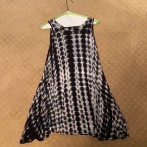 Black and White Tie-Dye Dress